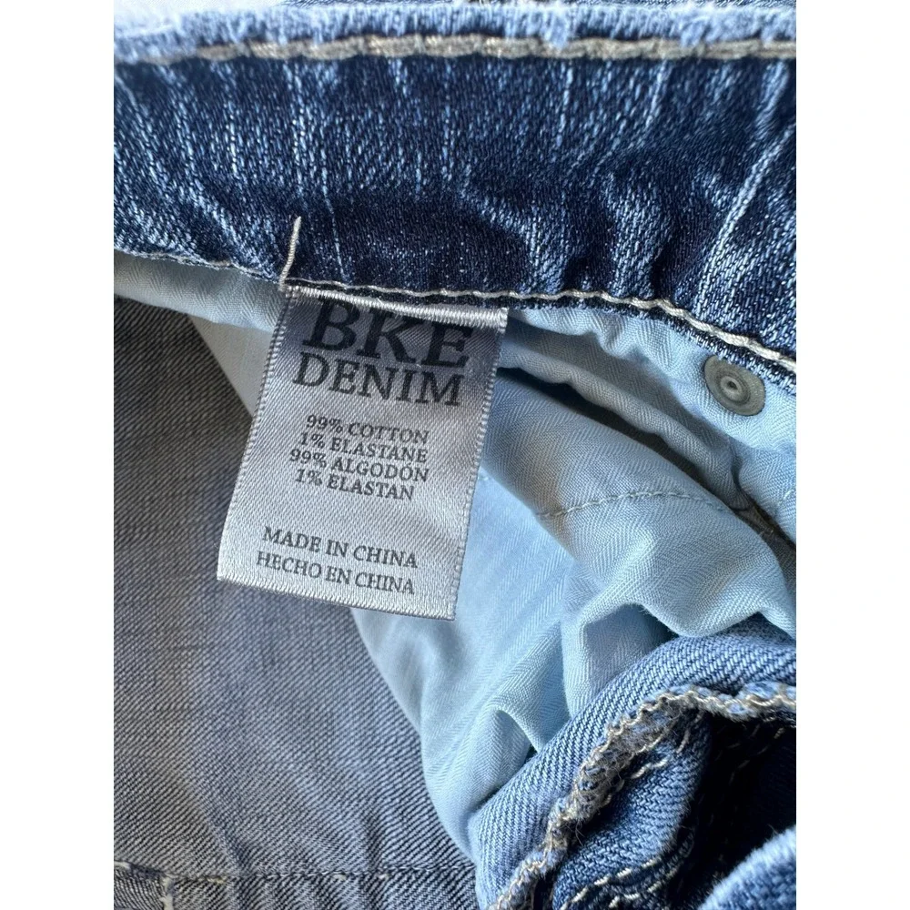 BKE Tyler Straight Leg Distressed Medium Wash Mens Denim Jeans 32R